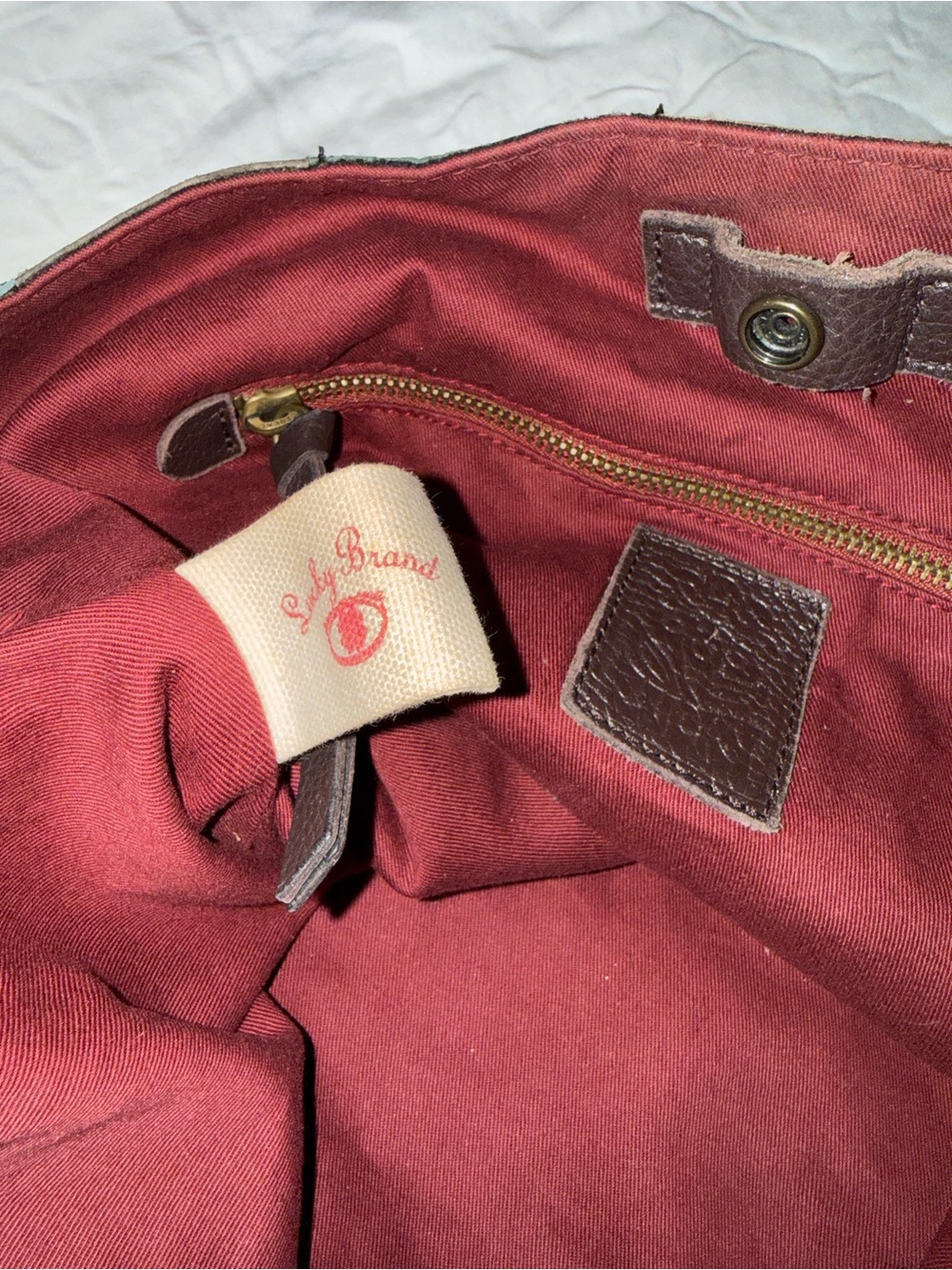 Rare Ugly Betty Y2K Lucky Brand Leather Suede Patchwork Hobo Bag - Seen on TV - Picture 5 of 12